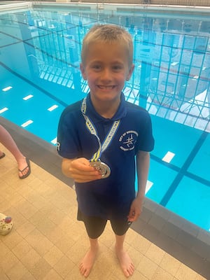 Nine-year-old artistic swimmer from Telford, Seb Reeve.