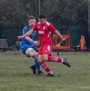 Action from Telford Town's 2-0 victory over Shrewsbury Up & Comers (Picture: Luigi Delmanso)