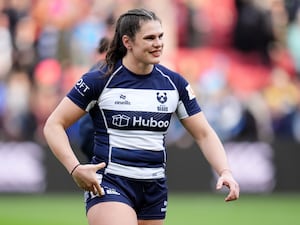 Ilona Maher smiles while playing for Bristol