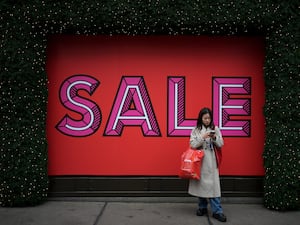 A shopper on Oxford Street, London