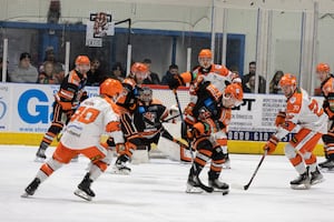 Action from Tigers' 4-3 defeat to Steeldogs. Pic: Edward Bowen / ebphotography