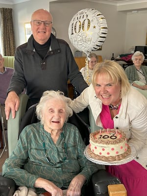 Irene Wilkinson celebrates her 100th birthday at Radbrook Nursing Home