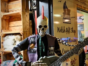 A rocking skeleton was just one of the spooktacular features at Llandrindod Lakeside (Image; Jason Sennitt)