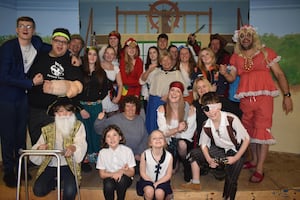 The Buildwas Players cast for 'Treasure Island'