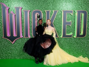 Cynthia Erivo and Ariana Grande arrive for the UK premiere of Wicked (Ian West/PA)