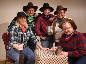 The miners including left to right Mandy Fowkes, Ann Lloyd, Jo Pardoe-Bouchard, Tracie Durant and Rose Whitefoot.Image: Andy Compton