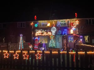 Residents on two Knighton housing estates have decorated the front of their houses for charity for the 11th year running.