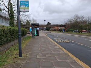 A bus stop on Grange Central, Telford. Picture: LDRS