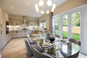 Anwyl's show homes showcase an open plan kitchen and dining room layout