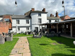 A large garden area with seating for 150 people. Picture: Halls.