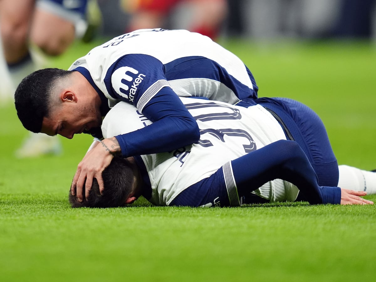 Tottenham’s Rodrigo Bentancur carried off on a stretcher with worrying injury