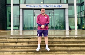 England Women's kitman Kevin Fenner at Telford College.