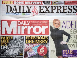 Newspaper mastheads for the Daily Express and Daily Mirror