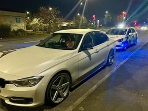 The car that was seized by police in Shrewsbury.