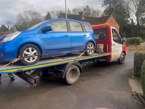 A car was seized in Much Wenlock. Picture: West Mercia Police