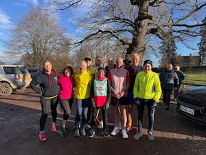 Shaun was joined by fellow runners for the final leg.