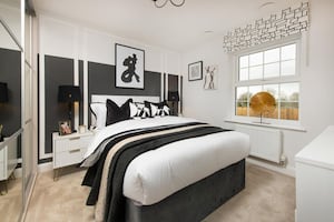 B&DWM - Bedroom inside David Wilson Homes' Shropshire development