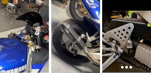 Close up shots of the stolen bike.