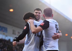 Riccardo Dinanga celebrates his goal