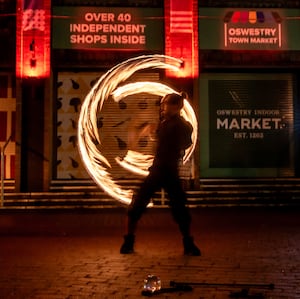 A fire breather at the popular festival in Oswestry. Picture: stonehousephotographic.com