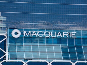 Macquarie bank sign outside their Sydney office in King Street