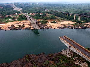 The Juscelino Kubitschek Bridge in Brazil after part of it collapsed