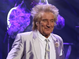 Sir Rod Stewart performs at the Raise the Roof fundraiser