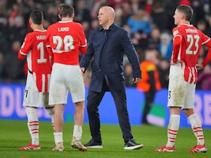 Arne Slot with PSV players