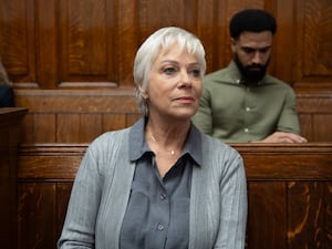 Denise Welch as a juror in Emmerdale