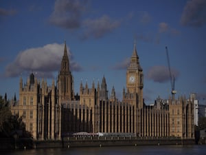 A view of the Elizabeth Tower, also known as Big Ben, and the Palace of Westminster