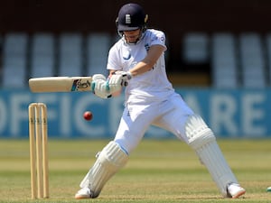 Nat Sciver-Brunt attempts a cut shot