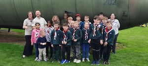 Lawley scout group on a trip