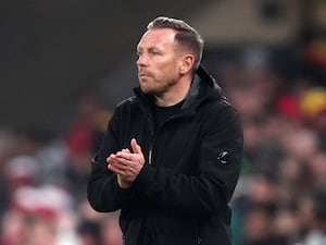 Wales manager Craig Bellamy on the touchline