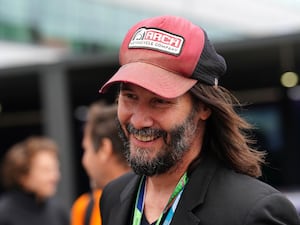 Keanu Reeves at the British Grand Prix 2022