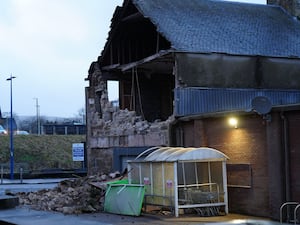 A building damaged by Storm Eowyn