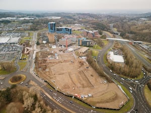 Latest pictures of the Station Quarter development in Telford. Taken January 17, 2025