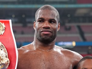 Daniel Dubois with his IBF world heavyweight belt