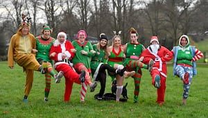 The Christmas Day park run at The Quarry, Shrewsbury, last year. 