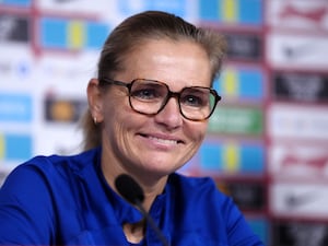 England manager Sarina Wiegman during a press conference