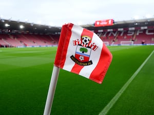 A Southampton flag at St Mary’s