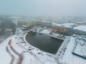 Snowy scenes in Telford Town Centre. Picture: Jamie Ricketts