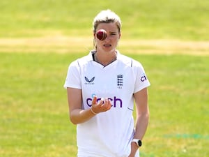 England’s Lauren Bell during day one of the Test with Australia A