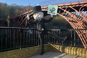 Mr Monopoly by the Iron Bridge