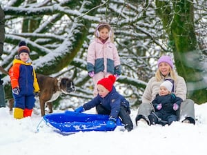 People playing in the snow