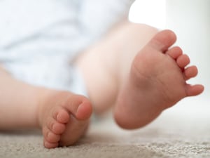 A baby's feet