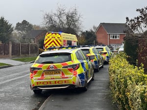 Emergency services in Balmoral Crescent, Oswestry