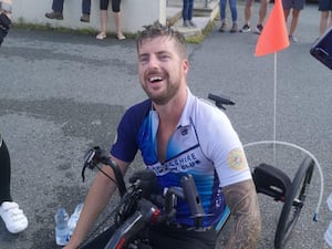 Darren Williams with his handbike which he learned to ride after suffering a spinal injury