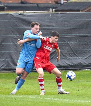 Action from Whitchurch Alport's 2-2 draw with AFC Wulfrunians last weekend. They are in FA Vase action on Saturday (Picture: Liam Pritchard)