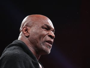 Mike Tyson looking angry