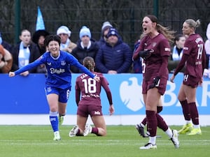 Honoka Hayashi celebrates her goal